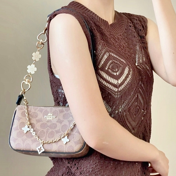 Coach Handbags - NWT Coach Nolita 19 In Signature Canvas Gold/Tan/Black Plus Extended Chain